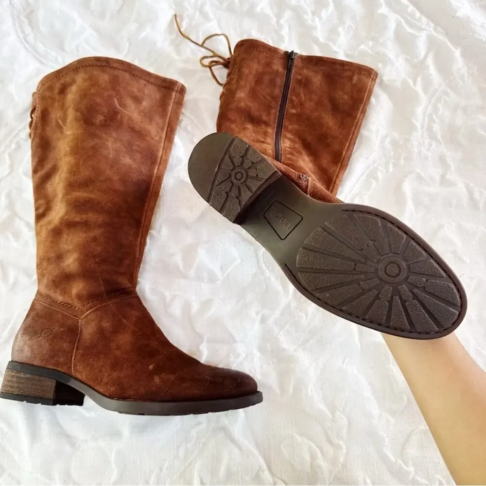 Born Hayden Knee High Boot Size 7.5 Wide Calf New